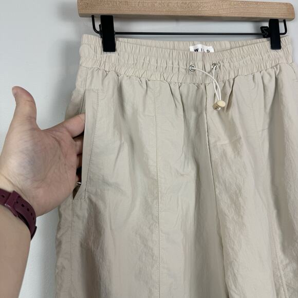 WILO The Label Parachute Track Pants Womens Small Beige Drawcord Waist Joggers‎ - Picture 4 of 9